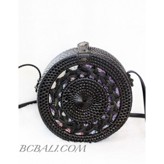 Multi Color Circle Rattan Bags Handwoven Process Braid Trend Design